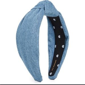Lele sadoughi denim knot headband